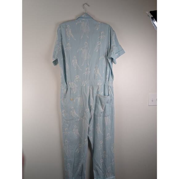 My Little Belleville Alta Ice Blue Jumpsuit Boilersuit Dungaree Artsy Large - Picture 6 of 16